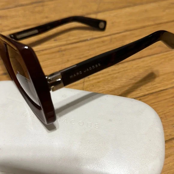 Women’s Marc Jacobs Oversized Chunky Square Sunglasses Frames Style MJ486 Brown - Picture 2 of 5